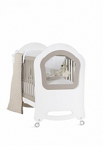 Кроватка детская из серии Princier, белая с серыми вставками (Feretti, V-LA.L-BT01)